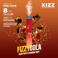 KIZZ Disposable 2500 puffs Fizz Cola | 2%-3%-5% | 8ml | Mesh coil | 650mAh | USB Type C | vapeland.vn