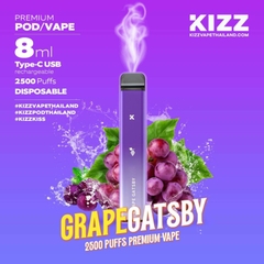 KIZZ Disposable 2500 puffs Grape Gatsby (Nho) | 2%-3%-5% | 8ml | Mesh coil | 650mAh | USB Type C | vapeland.vn