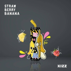 KIZZ Disposable 7000 puffs Strawberry Banana (dâu chuối) | 2%-3%-5% | 14ml | Mesh coil | 850mAh | USB Type C | vapeland.vn