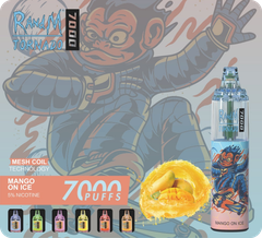 RandM Tornado 7000 puffs (Xoài Lạnh - Mango On Ice) 5% (50mg) | AirFlow Control Disposable Vape | Chính Hãng