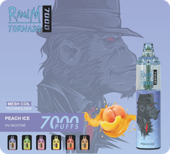 RandM Tornado 7000 puffs (Đào Lạnh - Peach Ice) 5% (50mg) | AirFlow Control Disposable Vape | Chính Hãng