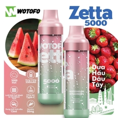 Wotofo Zetta 5000 Strawberry Watermelon : Dâu Dưa Hấu | 2%-3%-5% | 13ml | 600mAh | USB Type C | vapeland.vn