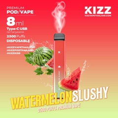 KIZZ Disposable 2500 puffs Watermelon (Dưa hấu) | 2%-3%-5% | 8ml | Mesh coil | 650mAh | USB Type C | vapeland.vn