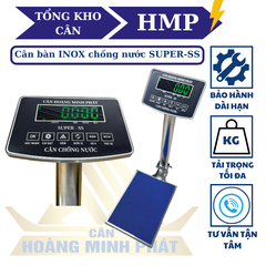 Cân bàn điện tử INOX 100KG SUPER-SS led xanh