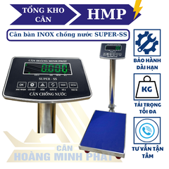 Cân bàn điện tử INOX 350KG SUPER-SS led xanh