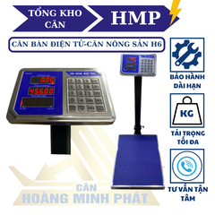 Cân điện tử 300KG H6. Thương hiệu CÂN HOÀNG MINH PHÁT. Phím Tiếng Việt