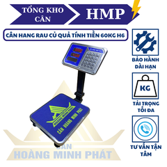 Cân Điện Tử Tính Tiền 60kg H6 | Phím Tiếng Việt | Cân Bán Hàng | Hoàng Minh Phát