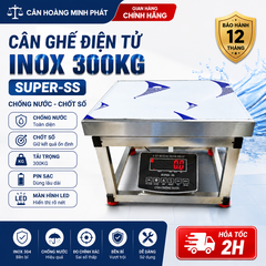 Cân Ghế Điện Tử 300kg SUPER-SS | FULL INOX, Chống Nước, Chốt Số | LED Đỏ Chính Xác
