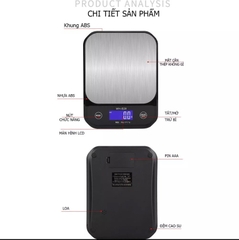 Cân điện tử 10KG/1G WH-B28 Chống Nước. SẠC USB
