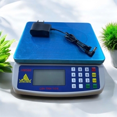 Cân điện tử 25kg/1g tính tiền HM580. Mâm cân INOX -  Kèm sạc. Thương hiệu CÂN HOÀNG MINH PHÁT. Phím tiếng việt