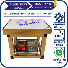Cân ghế điện tử 150KG tính tiền Full INOX Không Gỉ H7. Phím Tiếng Việt