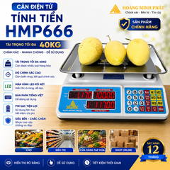 Cân điện tử 40KG tính tiền HMP666-40KG - PHÍM TIẾNG VIỆT - Thương Hiệu CÂN HOÀNG MINH PHÁT