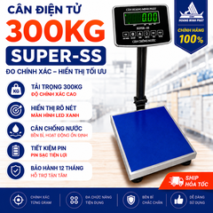 Cân Bàn Điện Tử 300KG SUPER-SS Led Xanh, Chống Nước, Chốt Số