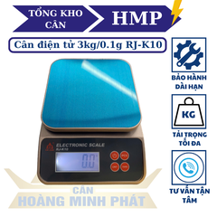 Cân điện tử 3KG Chống Nước RJ-K10 Chính xác. Sạc USB