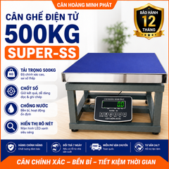 Cân Ghế Điện Tử 500kg SUPER-SS | Chống Nước, Chốt Số, LED Xanh Chính Xác