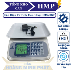 Cân điện tử tính tiền 15KG nhỏ gọn HMS20GT. Thương hiệu CÂN HOÀNG MINH PHÁT. Phím Tiếng VIỆT
