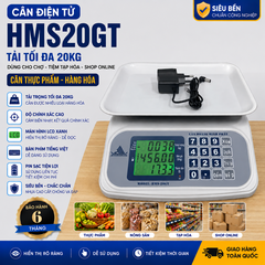 Cân Điện Tử Tính Tiền 20kg HMS20GT | Nhỏ Gọn, Phím Tiếng Việt