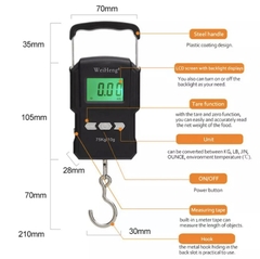 Cân điện tử cầm tay WH-A22 75KG. Kèm thước đó 1m, Độ Chính Xác Cao. Cân tiện lợi