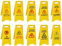 Biển cảnh báo nhựa vàng chữ A