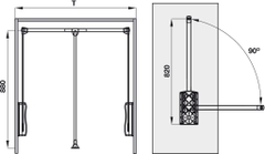 TM39 - Bộ tay nâng hạ móc áo
