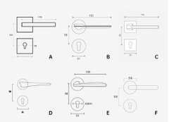 MOD55- Khóa cửa đi đế vuông