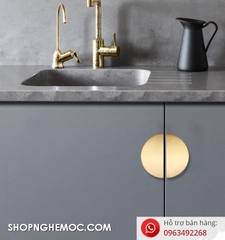 TN60 - Tay nắm, đường kính 80, vàng hồng, nhôm mạ màu