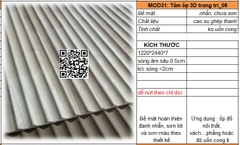 MOD31_ Tấm ốp trang trí uốn cong