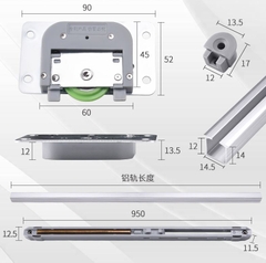 KMTD51 - Phụ kiện cửa lùa giảm chấn cho tủ áo