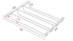 TD105- Giá treo ly inox 3 khoang