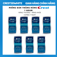 Miếng Dán Trắng Răng Crest 3D White Của Mỹ - Làm Trắng Răng Tại Nhà Tẩy Trắng Răng Cấp Tốc Combo 7 gói