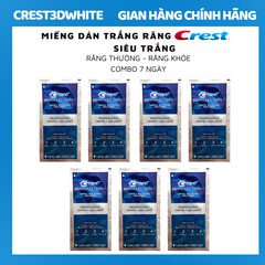 Miếng Dán Trắng Răng Crest 3D White Của Mỹ - Làm Trắng Răng Tại Nhà Tẩy Trắng Răng Cấp Tốc Combo 7 gói