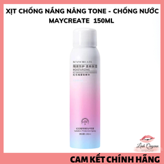 Xịt Chống Nắng Nâng Tone Dưỡng Trắng Da, Che Khuyết Điểm MayCreate 150Ml- MALL TRUNG