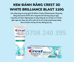 KEM ĐÁNH RĂNG CREST 3D WHITE BRILLIANCE 110G