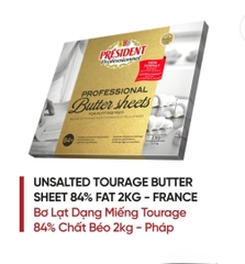 Bơ President tấm 2kg - Butter sheet
