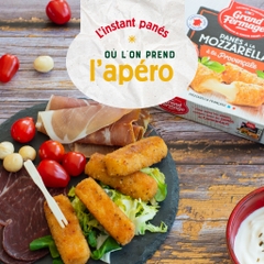 Phô mai mozzarella tẩm bột chiên giòn