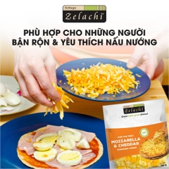Phô Mai Mozzarella Sợi Mix Cheddar Bottega Zelachi 200G