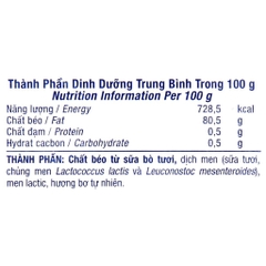 Bơ Lạt Tự Nhiên TH True Butter Vỉ 100G (10G x 10 viên)