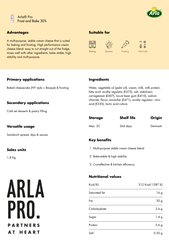 Cream cheese Arla FROST & BAKE 1.8KG I EXP: 01.2026
