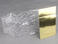 Túi đựng bánh quy trong chữ trắng kèm đế vàng - Set 50 cái