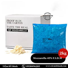 Phô mai mozzarella sợi IQF ZZA Hà Lan 2.5kg