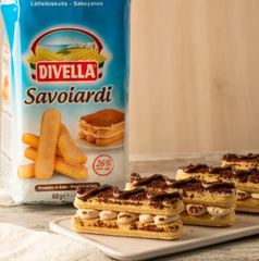 Bánh Lady Finger Savoiardi 400g – DIVELLA - Thùng 15 gói