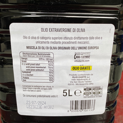 Dầu Oliu Dante Ý Can 5 Lít