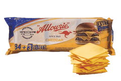 Phô Mai Lát Cheddar Màu Allowrie 87 lát 1kg - Cheddar Colored Cheese Slices
