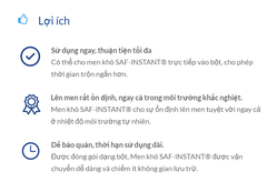 Men Nở Khô Pháp Saf-Instant Hiệu Đầu Bếp Gói 500G (Nhãn Đỏ/ Nhãn Vàng) - Dry Yeast Saf-Instant 500G