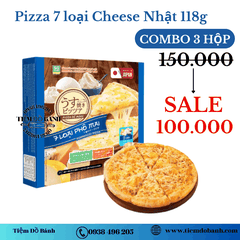 Set 3 hộp Pizza 7 loại Cheese Nhật 118g