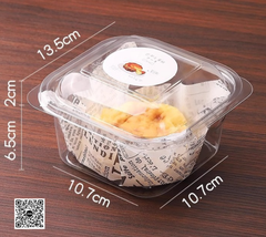 Hộp nhựa vuông trong 650ml W110