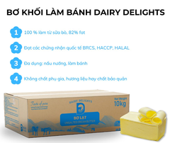 Bơ lạt Dairy Delight - Thùng 10kg
