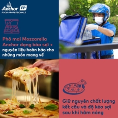 Phô mai Mozzarella Cọng Anchor Thùng 12kg- Nhập khẩu New Zealand
