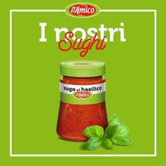 Sốt Spagheti D'amico Ý 290g - Basil Sauce
