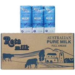 Sữa Tươi Úc Tiệt Trùng Reta Milk Thùng 24 Hộp 200ml - DATE 30/07/2025